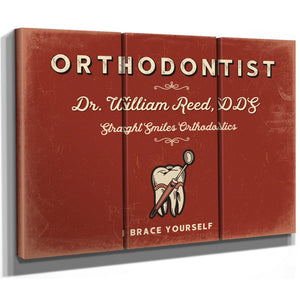 Personalized Orthodontist Sign, Brace Yourself, Brick & Black, image 14