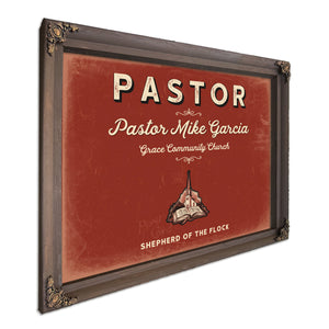 Personalized Pastor Sign, Shepherd of the Flock, Brick & Black, image 7