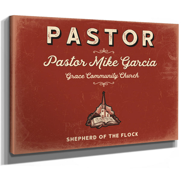 Personalized Pastor Sign, Shepherd of the Flock, Brick & Black, image 8