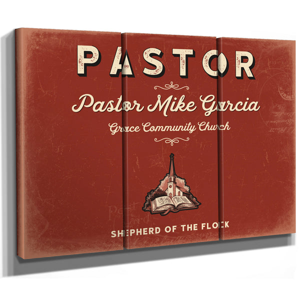 Personalized Pastor Sign, Shepherd of the Flock, Brick & Black, image 14