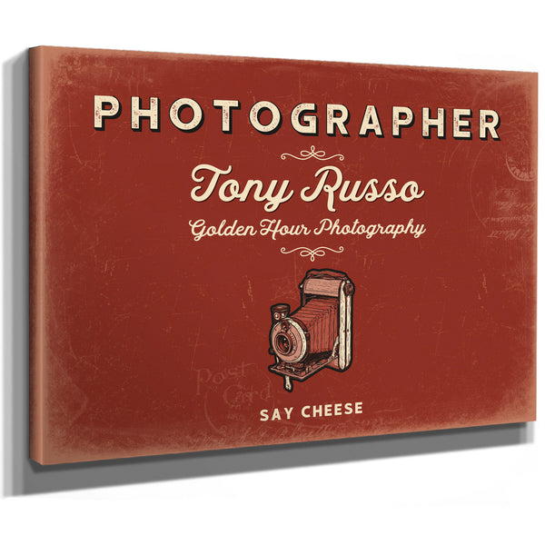 Personalized Photographer Sign, Say Cheese, Brick & Black, image 8