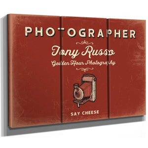 Personalized Photographer Sign, Say Cheese, Brick & Black, image 14