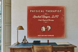 Personalized Physical Therapist Sign, Keep Moving Forward, Brick & Black, image 2