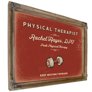 Personalized Physical Therapist Sign, Keep Moving Forward, Brick & Black, image 6