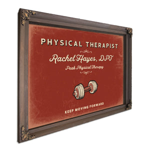 Personalized Physical Therapist Sign, Keep Moving Forward, Brick & Black, image 7