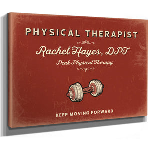 Personalized Physical Therapist Sign, Keep Moving Forward, Brick & Black, image 8