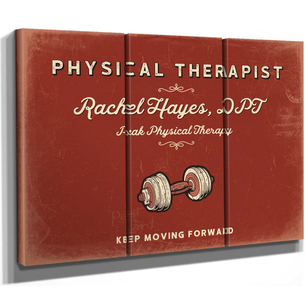 Personalized Physical Therapist Sign, Keep Moving Forward, Brick & Black, image 14