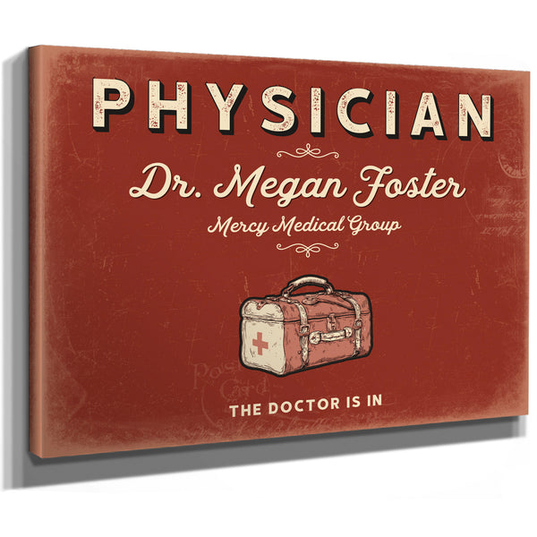 Personalized Physician Sign, The Doctor Is In, Brick & Black, image 8