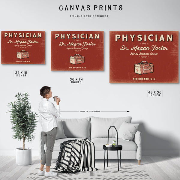 Personalized Physician Sign, The Doctor Is In, Brick & Black, image 10