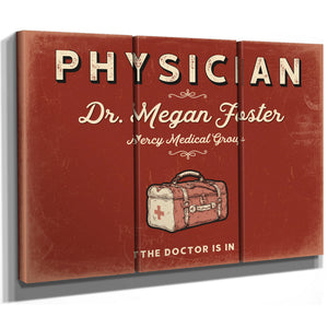Personalized Physician Sign, The Doctor Is In, Brick & Black, image 14