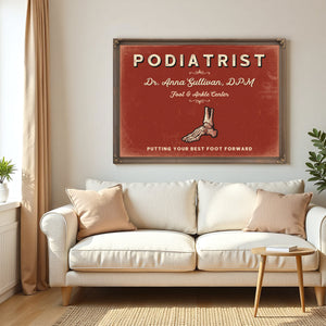 Personalized Podiatrist Sign, Putting Your Best Foot Forward, Brick & Black, image 5