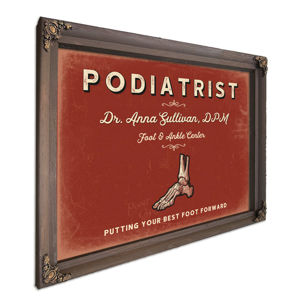 Personalized Podiatrist Sign, Putting Your Best Foot Forward, Brick & Black, image 7
