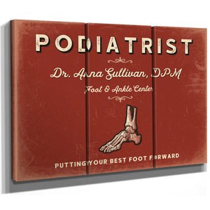 Personalized Podiatrist Sign, Putting Your Best Foot Forward, Brick & Black, image 14