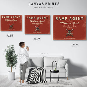 Personalized Ramp Agent Sign, I Park Airplanes, Brick & Black, image 10