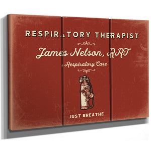 Personalized Respiratory Therapist Sign, Just Breathe, Brick & Black, image 14