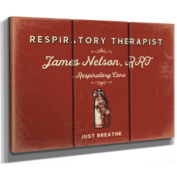 Personalized Respiratory Therapist Sign, Just Breathe, Brick & Black, image 14