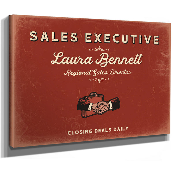 Personalized Sales Executive Sign, Closing Deals Daily, Brick & Black, image 8
