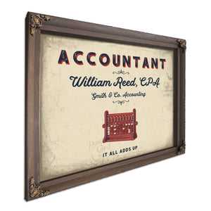 Personalized Accountant Sign, It All Adds Up, Cream & Navy, image 7