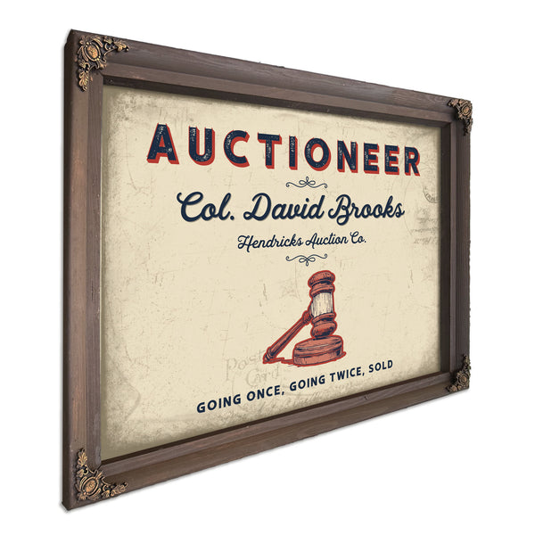 Personalized Auctioneer Sign, Going Once, Going Twice, Sold, Cream & Navy, image 7