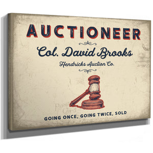 Personalized Auctioneer Sign, Going Once, Going Twice, Sold, Cream & Navy, image 8