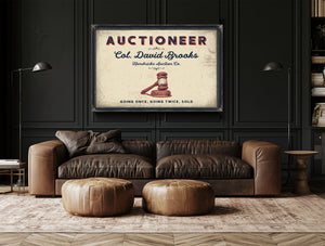 Personalized Auctioneer Sign, Going Once, Going Twice, Sold, Cream & Navy, image 17