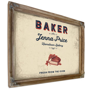 Personalized Baker Sign, Fresh From the Oven, Cream & Navy, image 6