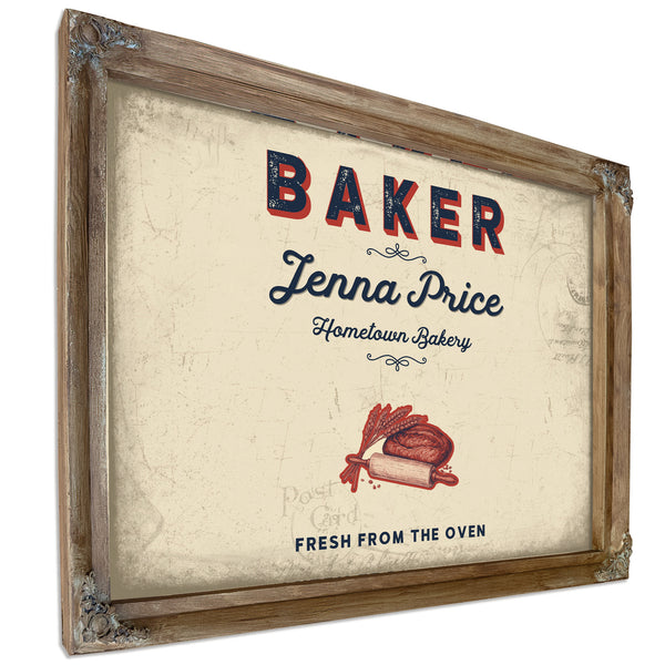 Personalized Baker Sign, Fresh From the Oven, Cream & Navy, image 6