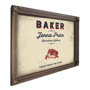 Personalized Baker Sign, Fresh From the Oven, Cream & Navy, image 7
