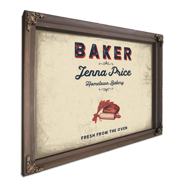 Personalized Baker Sign, Fresh From the Oven, Cream & Navy, image 7