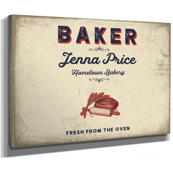 Personalized Baker Sign, Fresh From the Oven, Cream & Navy, image 8