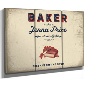 Personalized Baker Sign, Fresh From the Oven, Cream & Navy, image 14