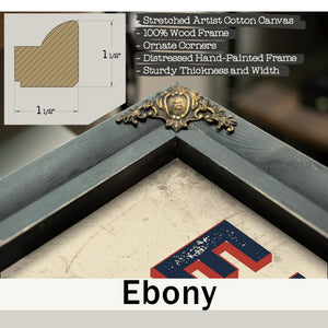 Personalized ER Nurse Sign, Don't Say the Q Word, Cream & Navy, image 13
