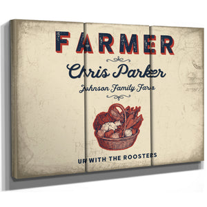 Personalized Farmer Sign, Up With the Roosters, Cream & Navy, image 14