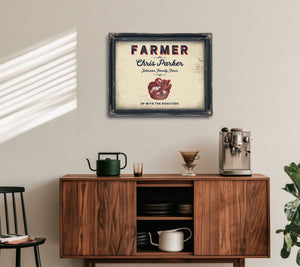 Personalized Farmer Sign, Up With the Roosters, Cream & Navy, image 15