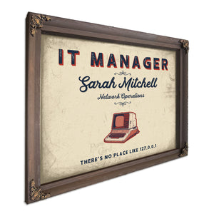 Personalized IT Manager Sign, There's No Place Like 127.0.0.1, Cream & Navy, image 7