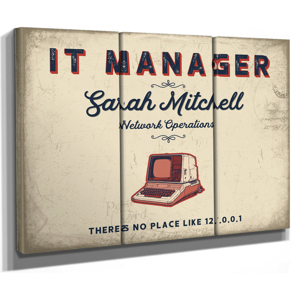 Personalized IT Manager Sign, There's No Place Like 127.0.0.1, Cream & Navy, image 14
