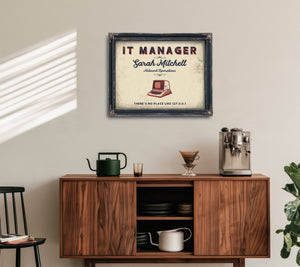 Personalized IT Manager Sign, There's No Place Like 127.0.0.1, Cream & Navy, image 15