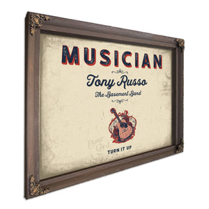 Personalized Musician Sign, Turn It Up, Cream & Navy, image 7