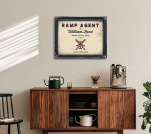 Personalized Ramp Agent Sign, I Park Airplanes, Cream & Navy, image 15