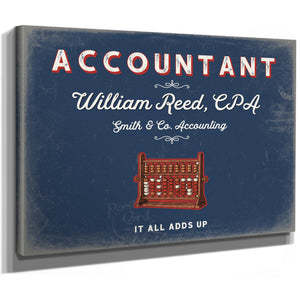 Personalized Accountant Sign, It All Adds Up, Denim Americana, image 8