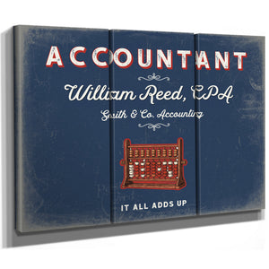 Personalized Accountant Sign, It All Adds Up, Denim Americana, image 14