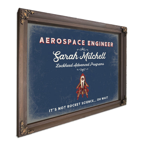 Personalized Aerospace Engineer Sign, It's Not Rocket Science... Oh Wait, Denim Americana, image 7