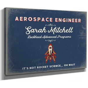 Personalized Aerospace Engineer Sign, It's Not Rocket Science... Oh Wait, Denim Americana, image 8