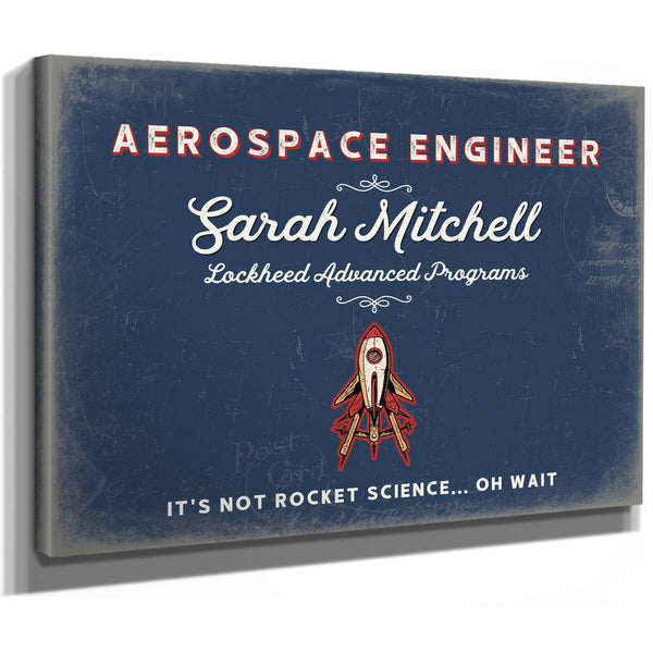 Personalized Aerospace Engineer Sign, It's Not Rocket Science... Oh Wait, Denim Americana, image 8
