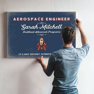 Personalized Aerospace Engineer Sign, It's Not Rocket Science... Oh Wait, Denim Americana, image 9