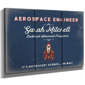 Personalized Aerospace Engineer Sign, It's Not Rocket Science... Oh Wait, Denim Americana, image 14