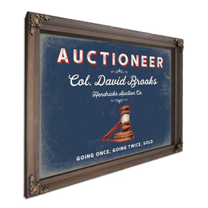 Personalized Auctioneer Sign, Going Once, Going Twice, Sold, Denim Americana, image 7