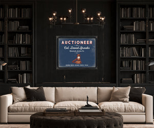 Personalized Auctioneer Sign, Going Once, Going Twice, Sold, Denim Americana, image 16