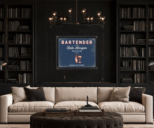 Personalized Bartender Sign, Shaken, Not Stirred, Denim Americana, image 16