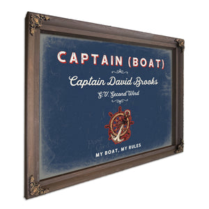 Personalized Boat Captain Sign, My Boat, My Rules, Denim Americana, image 7